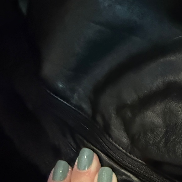 Dennis Basso Sterling Black Jacket vest Faux Leather Removable Sleeves sz s - Picture 7 of 8